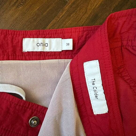 ONIA The Calder 7.5" Swim Shorts Trunks in Red Mens - Picture 9 of 12